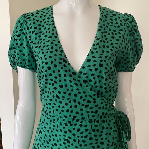 Urban Outfitters Jocelyn Printed Puff Sleeve Mini Dress Size Medium - Picture 6 of 13